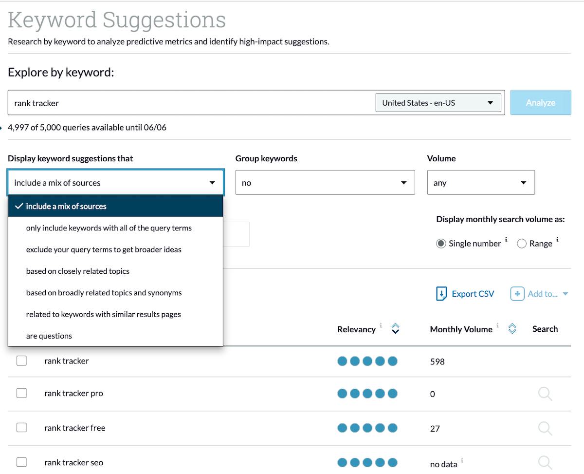 Moz SEO   Keyword Suggestions   Surges review